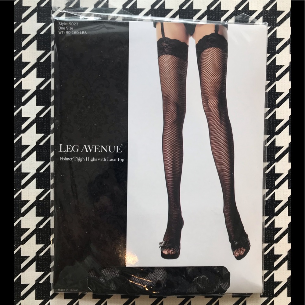 Fishnet Thigh Highs with Lace Tops